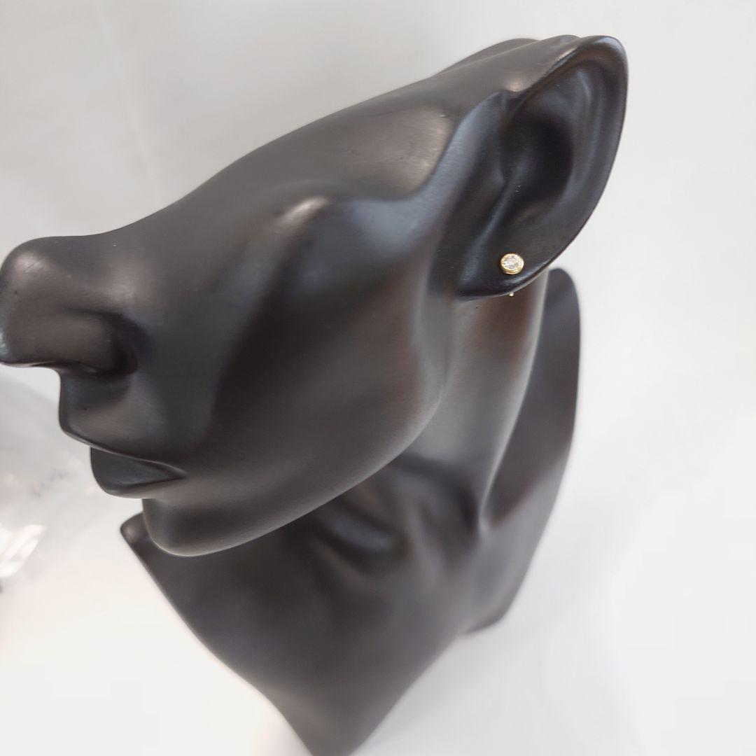 【美品】ティファニー K18 バイザヤード ダイヤ ピアス 片耳用 7033