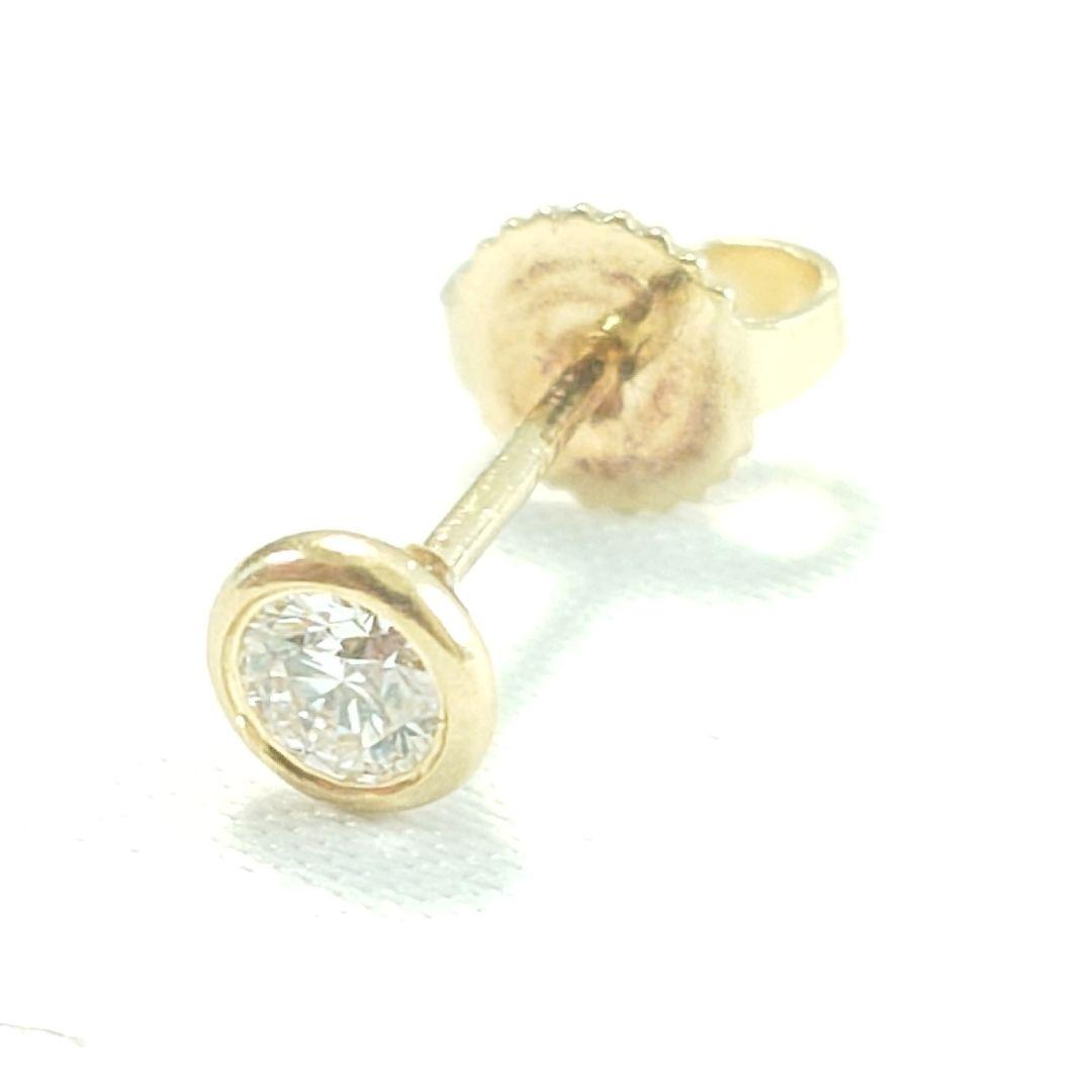 【美品】ティファニー K18 バイザヤード ダイヤ ピアス 片耳用 7033
