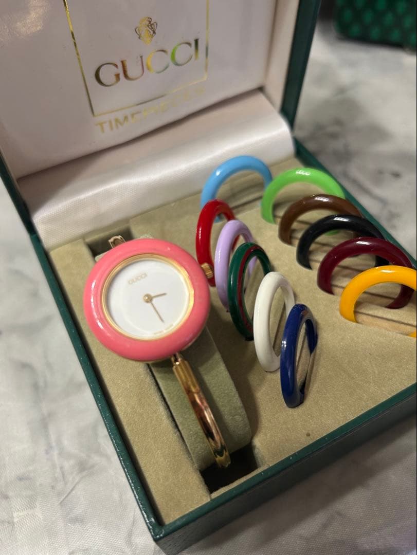 動作確認済 GUCCI チェンジベゼル 時計