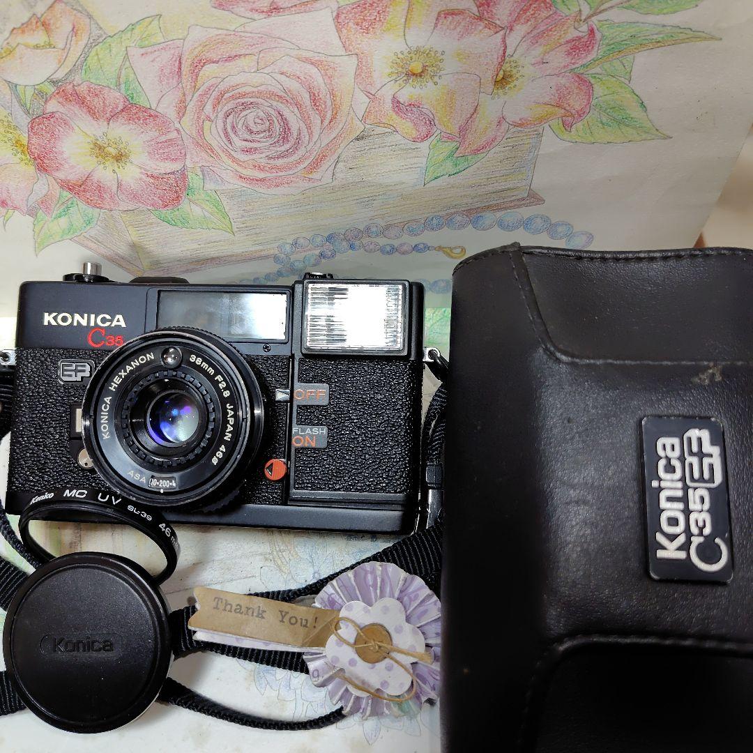 【露出計OK❕文字消え無し 美品 動作品】ピッカリ コニカ C35EF