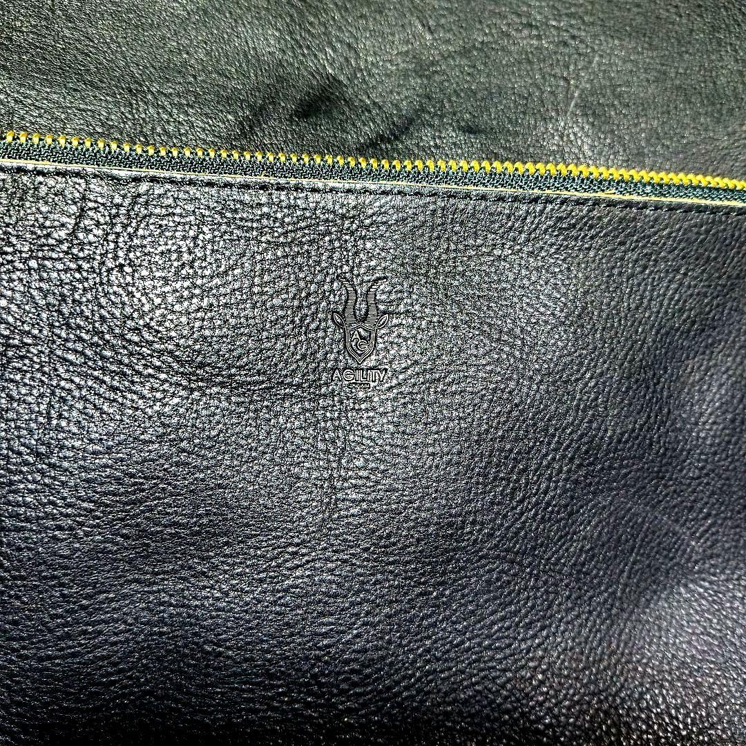 コ*ア様 極美品　AGILITY ウォレットバック　リュック　ブラック　レザー