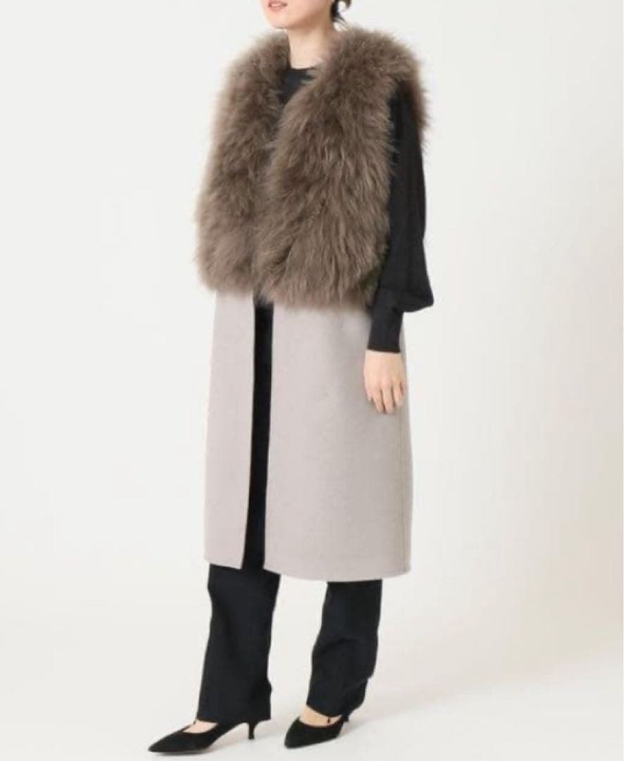 VERMEIL per IENA カシミアファーロングジレ