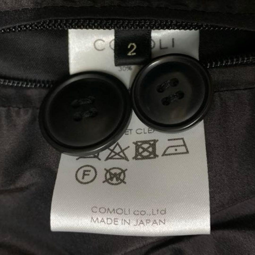 COMOLI コモリ コットンシルク フーデッドコート