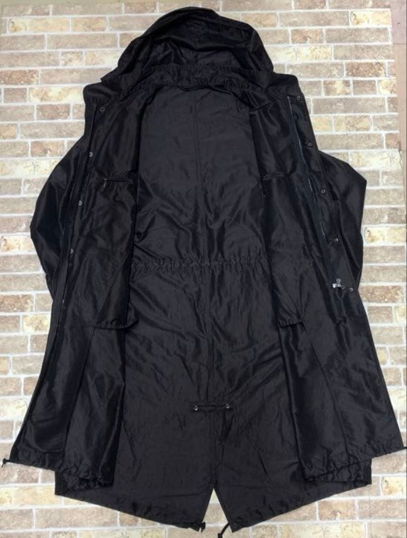 COMOLI コモリ コットンシルク フーデッドコート