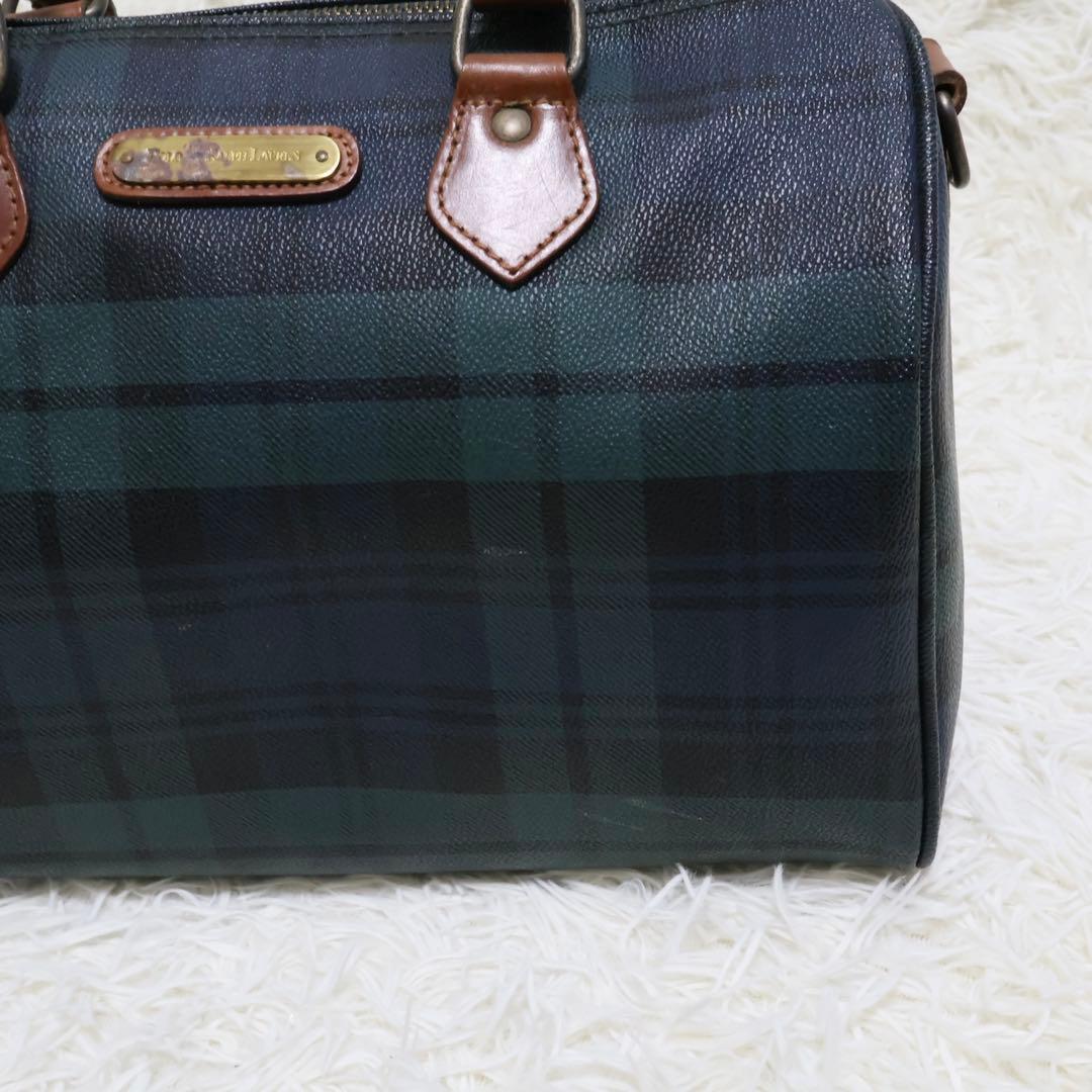 ポロラルフローレン　ボストンバッグ　チェック柄