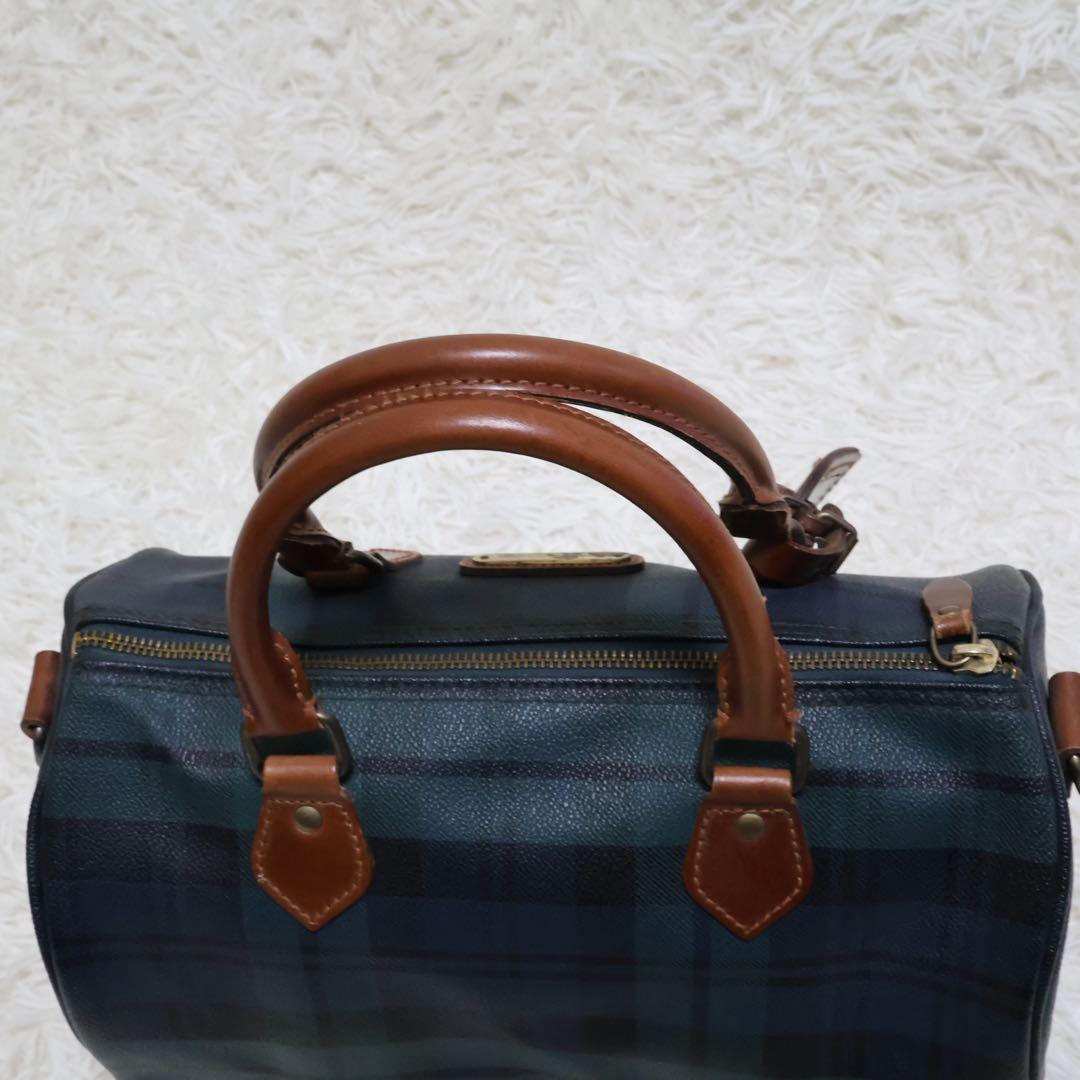 ポロラルフローレン　ボストンバッグ　チェック柄