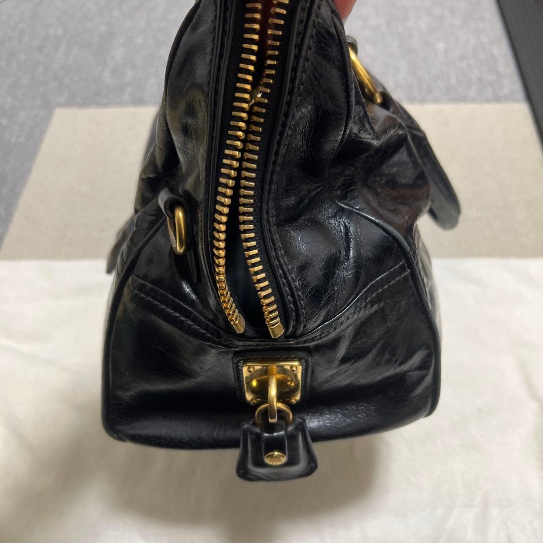 PRADA ミラノ ブラックレザー ハンドバッグ