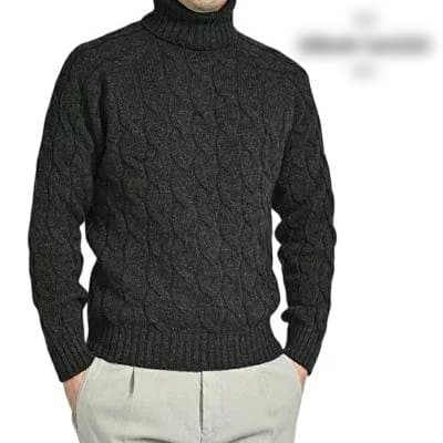 GRAN SASSO ケーブル編 タートルネック ミドルゲージ　新品　50