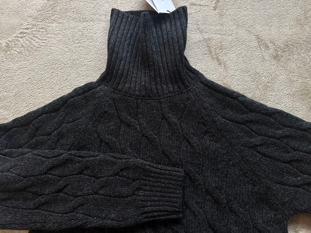 GRAN SASSO ケーブル編 タートルネック ミドルゲージ　新品　50