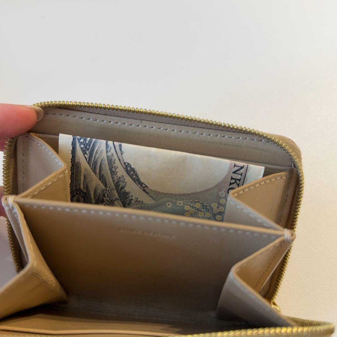 極美品　セリーヌ　ジップウォレット　ミニ財布　ヌード　ベージュ