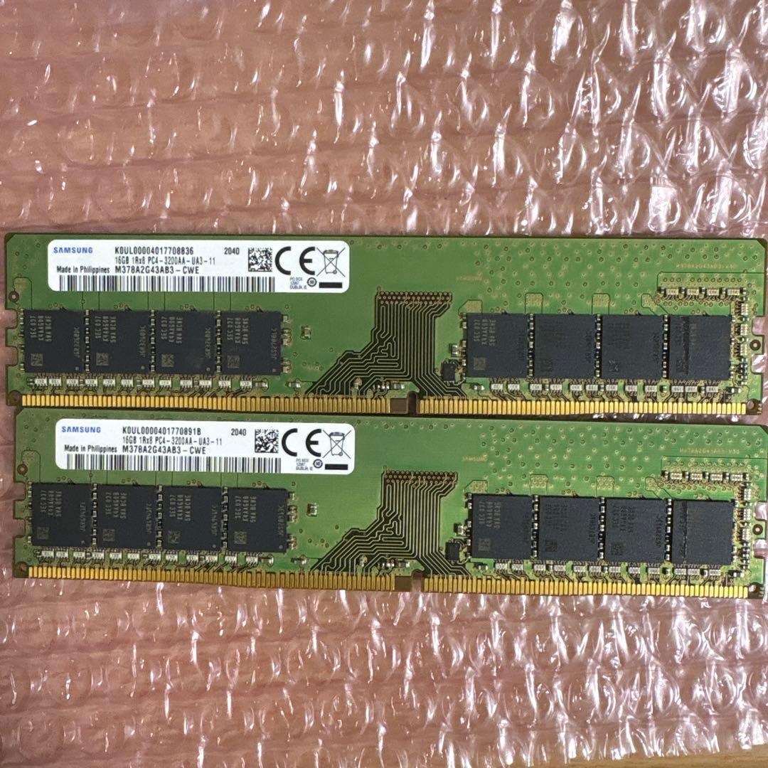 デスクトップPC用SAMSUNGPC4-3200AA32GB(16GB×2枚)