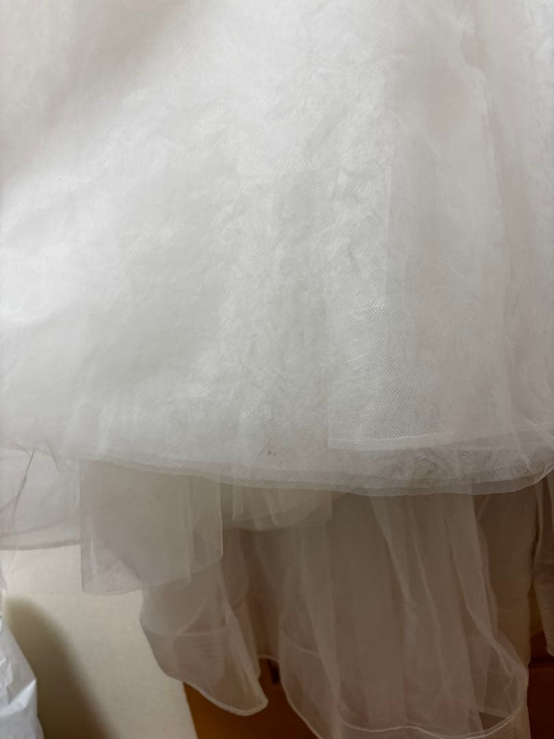 ドレスプロダクション　フラワーモチーフ刺繍レース Aラインドレス（W162）