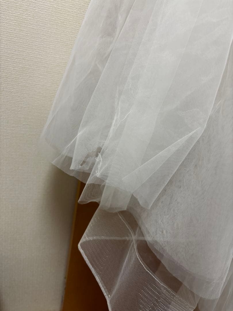 ドレスプロダクション　フラワーモチーフ刺繍レース Aラインドレス（W162）