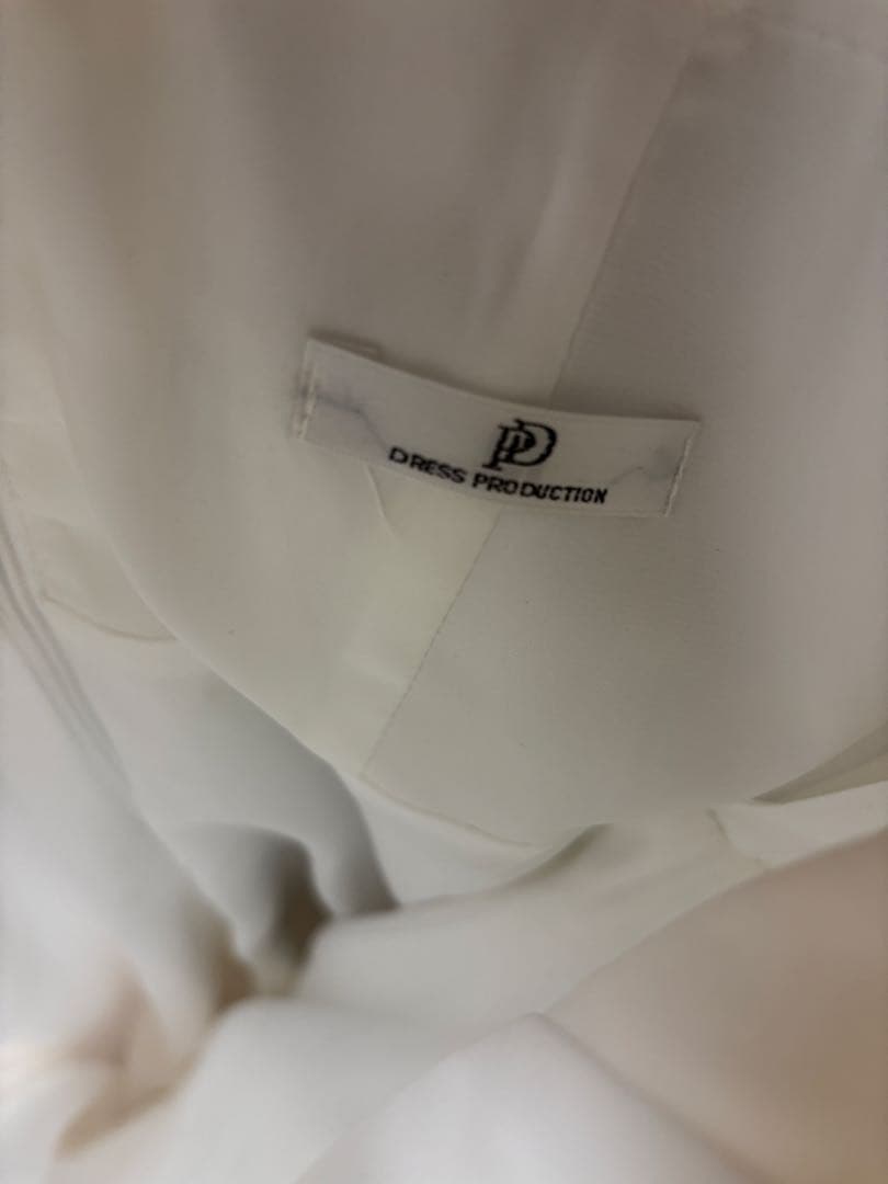 ドレスプロダクション　フラワーモチーフ刺繍レース Aラインドレス（W162）