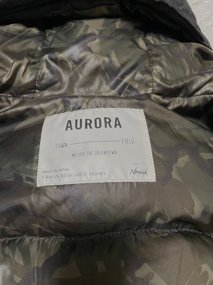 NANGA アーバンリサーチドアーズ オーロラ　ダウンジャケット S 黒 迷彩