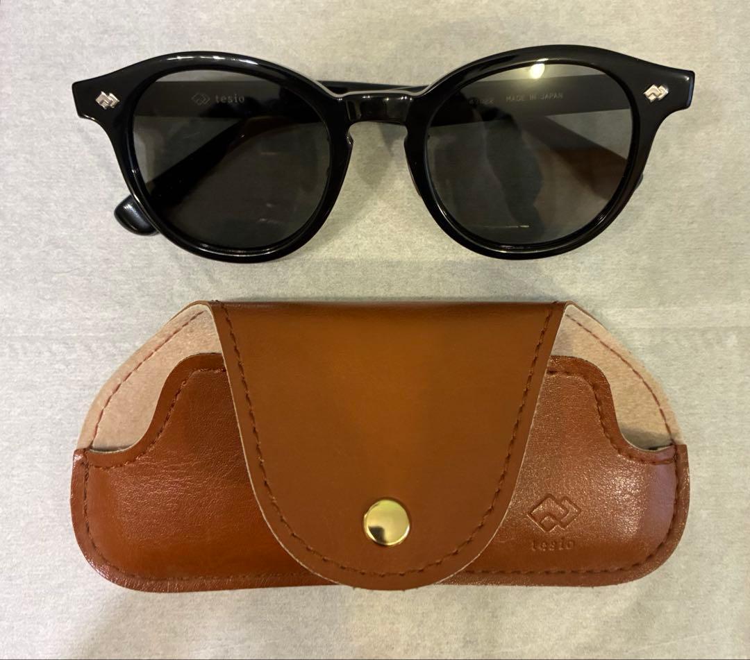 tesio YAMA ブラック サングラス　度なし純正ガラスレンズ