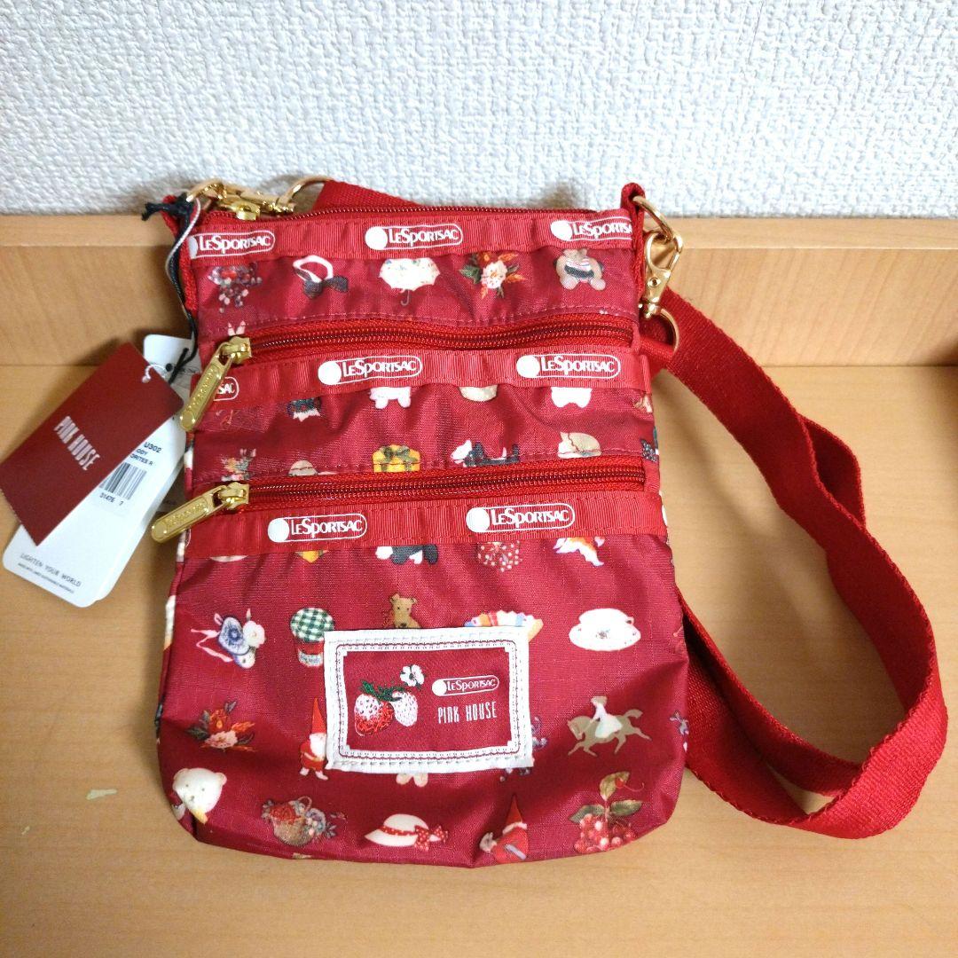 レスポートサック×ピンクハウス ショルダーバッグ サコッシュ 赤 ☆早い者勝ち☆