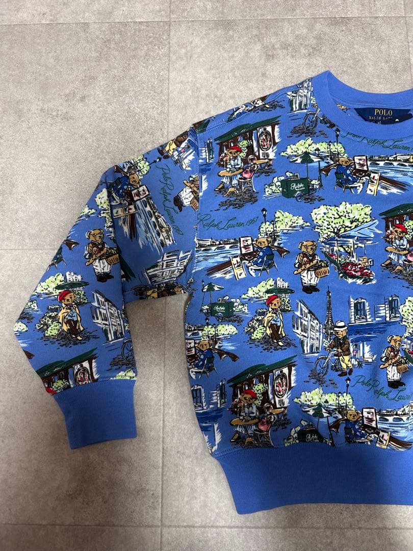 【新品】ポロラルフローレン　ポロベア ブルー トレーナー パリ