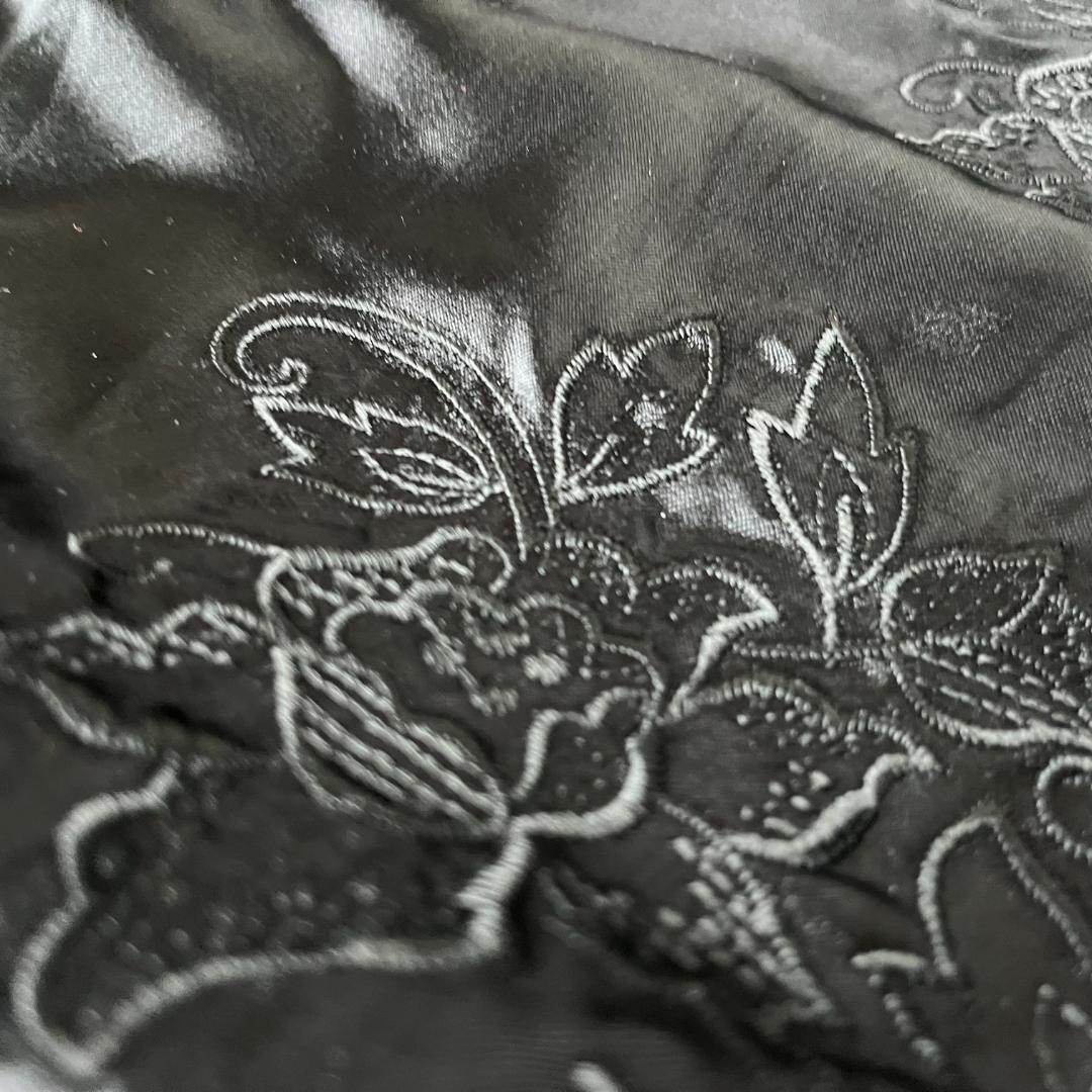 極美品 SAGA MINK サガミンク 裏地刺繍 ミンクファーコート ブラック