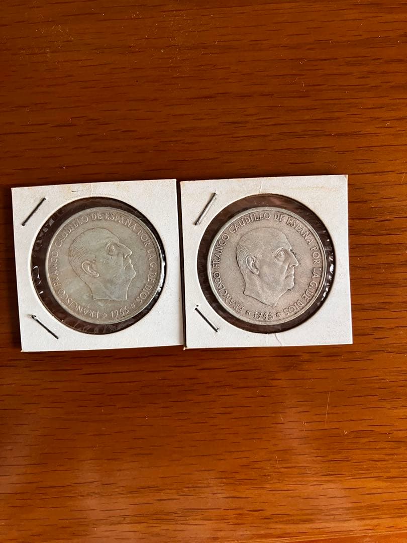 スペイン　100ペセタ　1966年　2枚セット