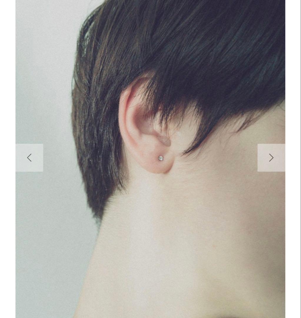 ete 1粒ダイヤ 片耳ピアス