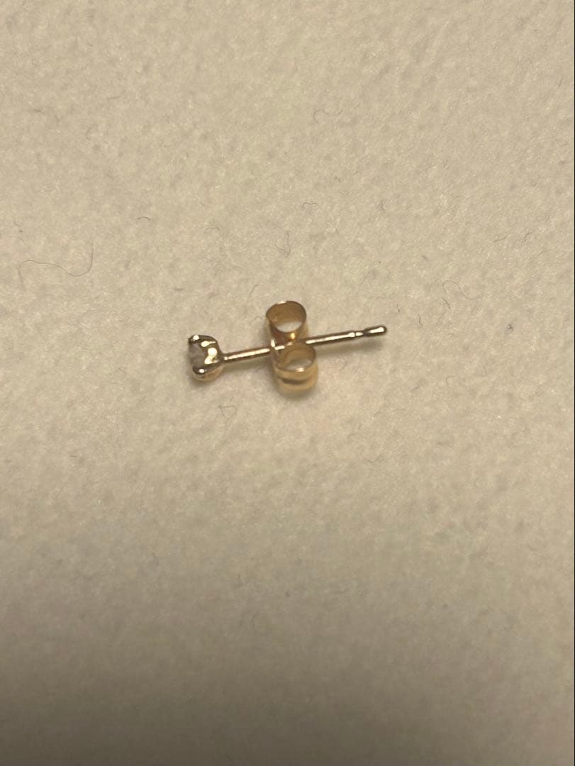 ete 1粒ダイヤ 片耳ピアス