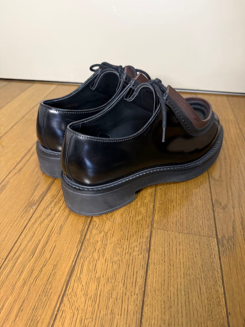 PRADA ダイアパソン オペークブラッシュドレザー レースアップ シューズ