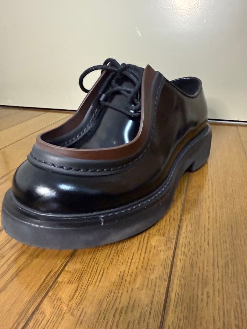 PRADA ダイアパソン オペークブラッシュドレザー レースアップ シューズ