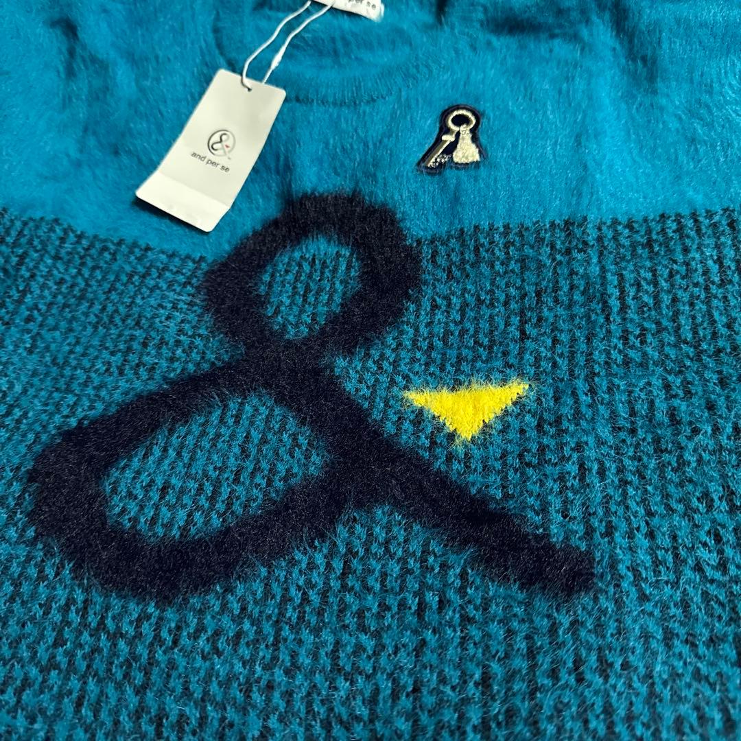 新品未使用　アンパシィ　セーター　ブルー　水色　緑