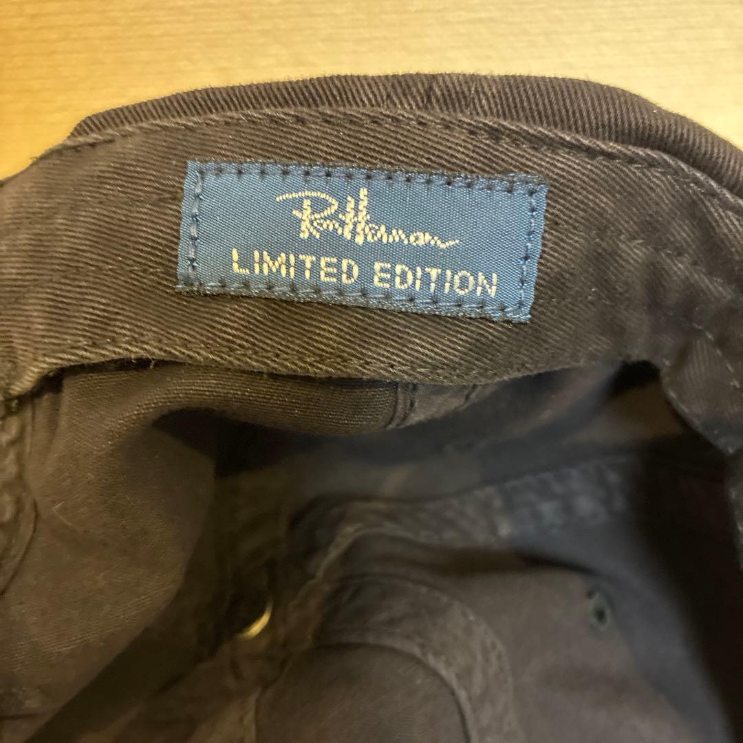 ロンハーマン　ラルフローレン別注　ブラックガーメントダイ キャップ