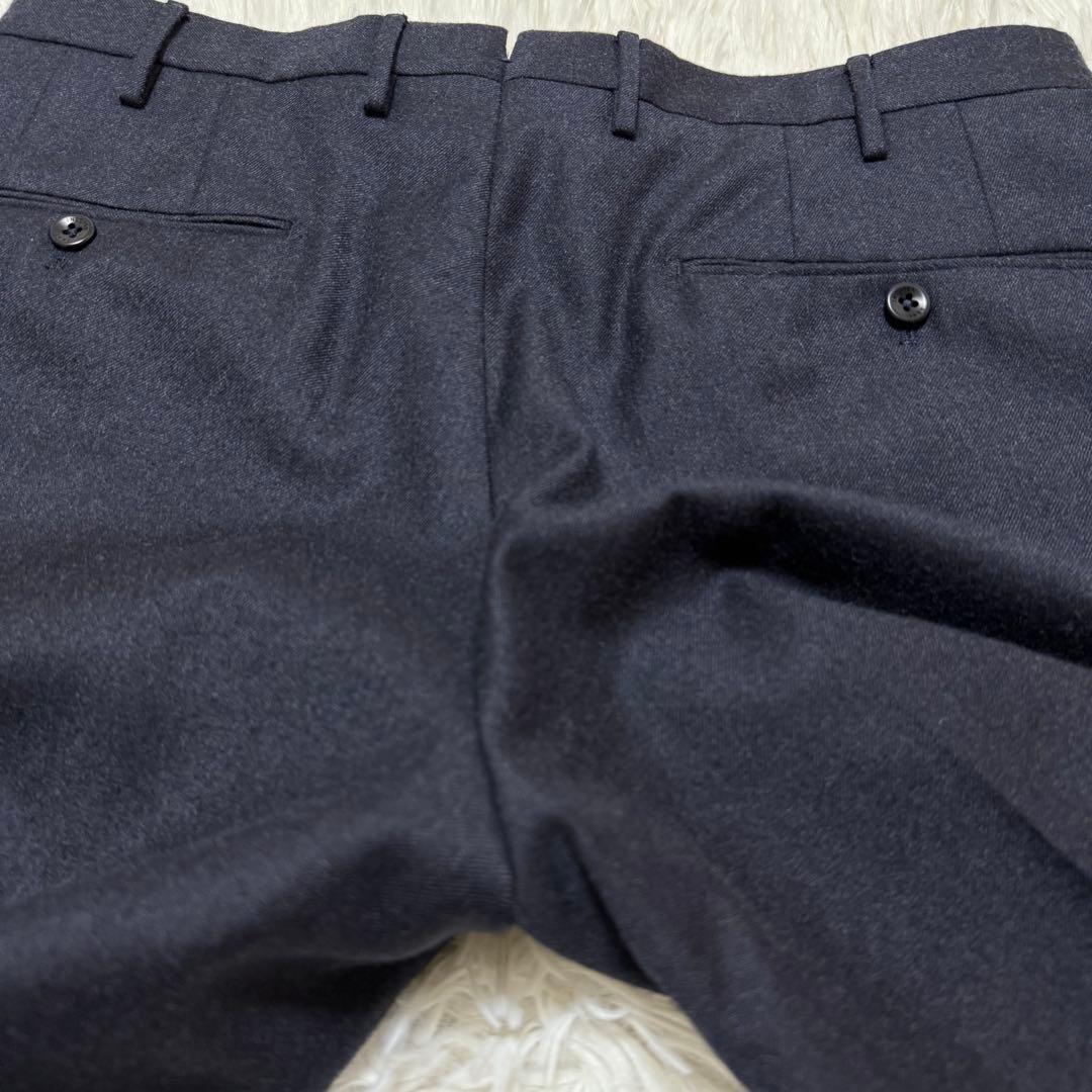 【美品】INCOTEX スラックス　ネイビー SUPER100