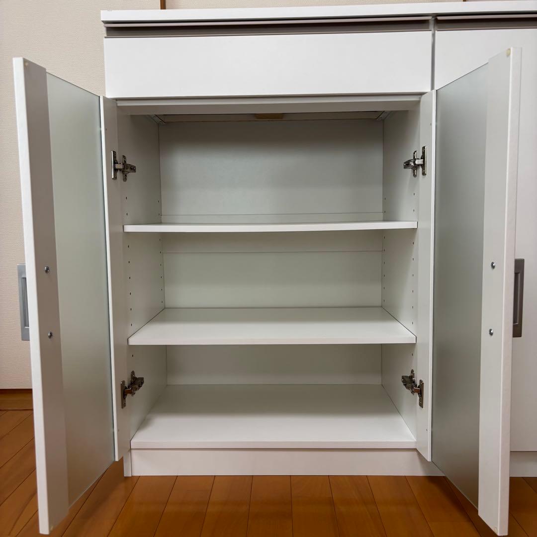 【送料込】ニトリ キャビネット フォルムN SK9090Dホワイト