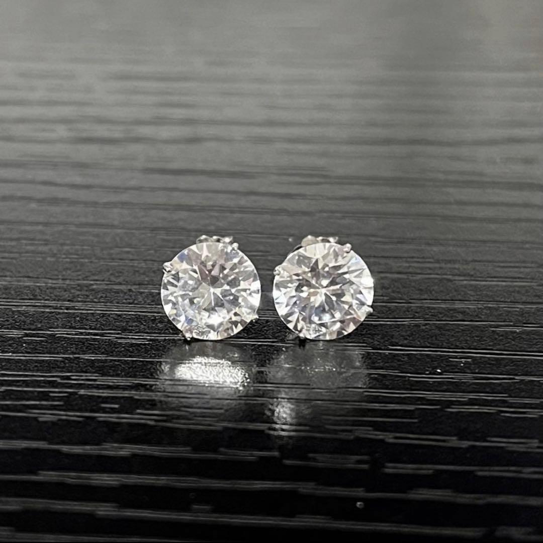 AVALANCHE アバランチ 14Kホワイトゴールド スタッズ ピアス 8mm