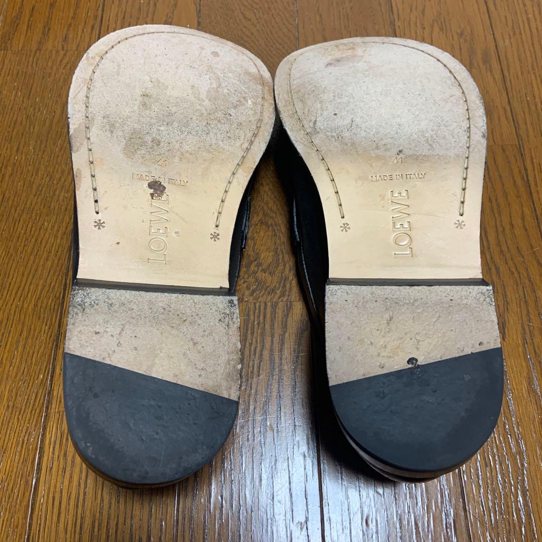 LOEWE ブラック ローファー