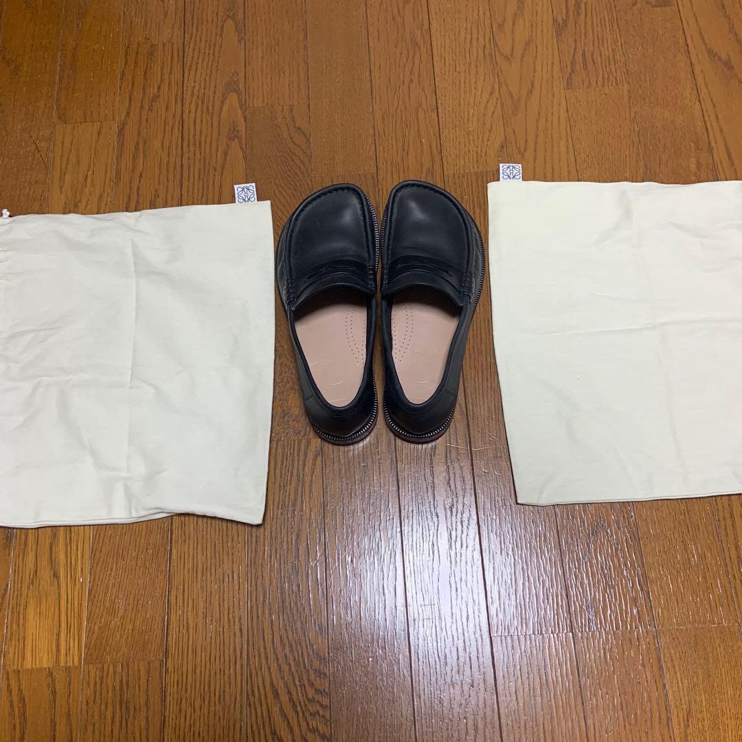 LOEWE ブラック ローファー