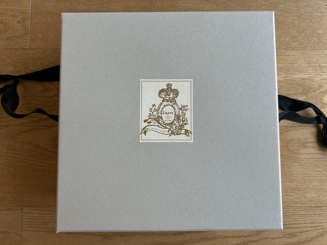 箱付き　Sugri ブラックベルベットリボンヘアバンド