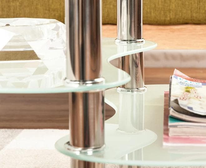 ガラステーブル センターテーブル リビングテーブル 楕円 クリア×ブラックガラス