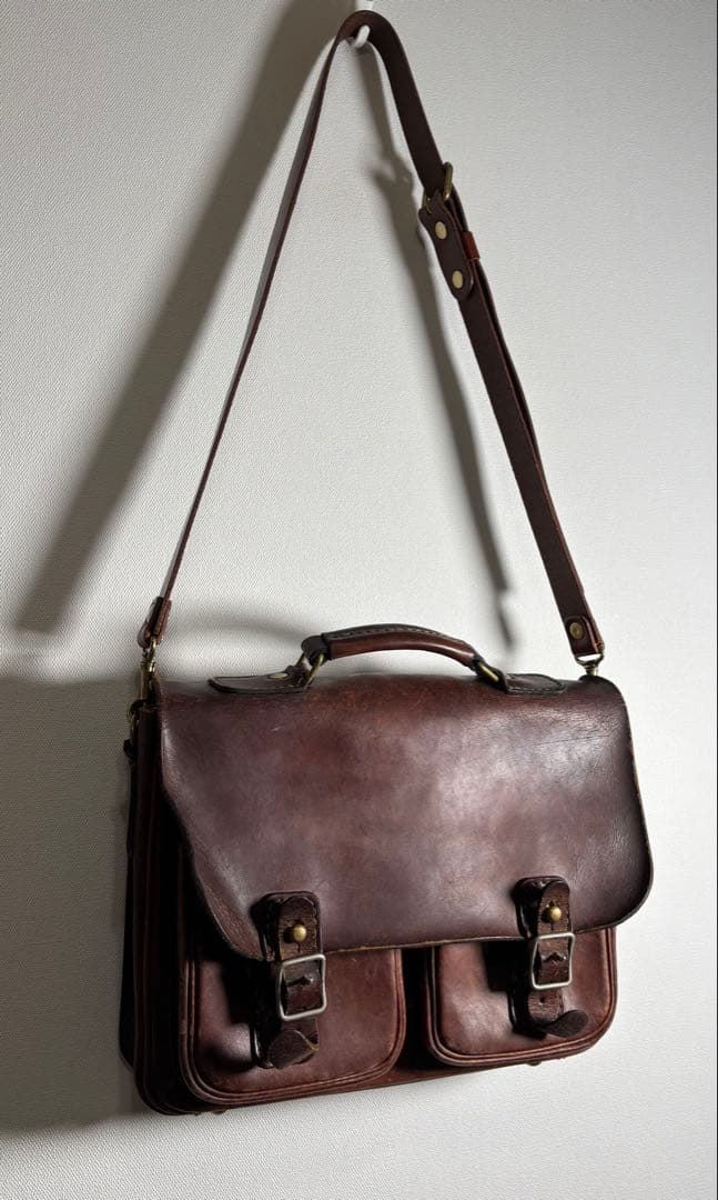 HERZ ヘルツ ギボシ留め 2way レザー ハンドバッグ ショルダーバッグ