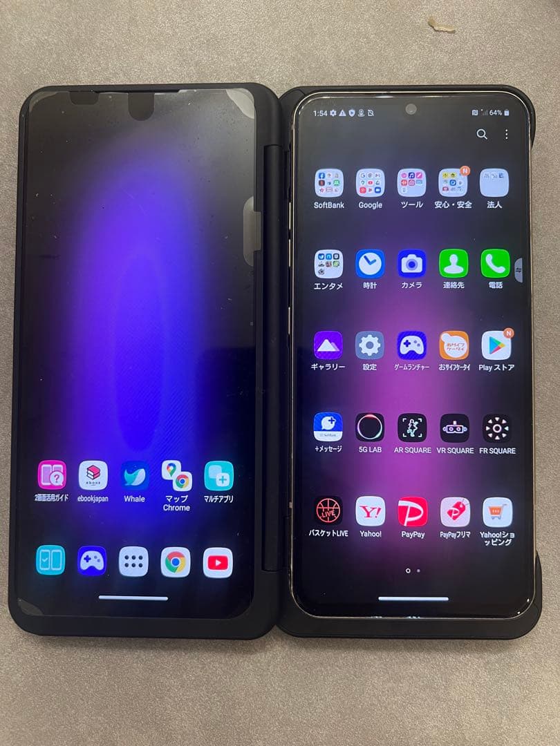 LG V60 ThinQ 5G デュアルスクリーンケース付き