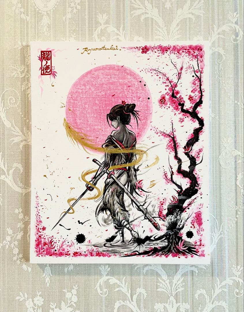 龍ノツカイ アクリル画 絵画 龍神 抽象画 開運絵画