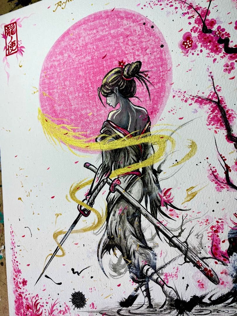 龍ノツカイ アクリル画 絵画 龍神 抽象画 開運絵画