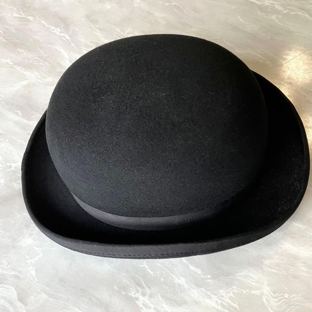 CHRISTYS' LONDON ボーラー ハット 羊毛　帽子 ブラック M