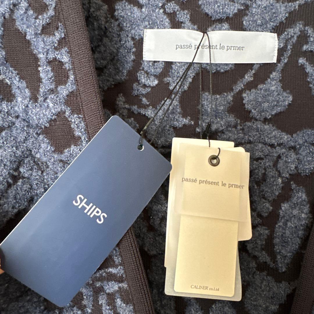 【Mzk】シップス　 ジャカードジャケット　レディース　五泉ニット　新品