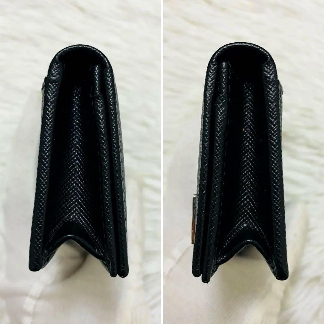 新品✨付属完備✨PRADA 名刺入れ カードケース サフィアーノレザー 三角ロゴ