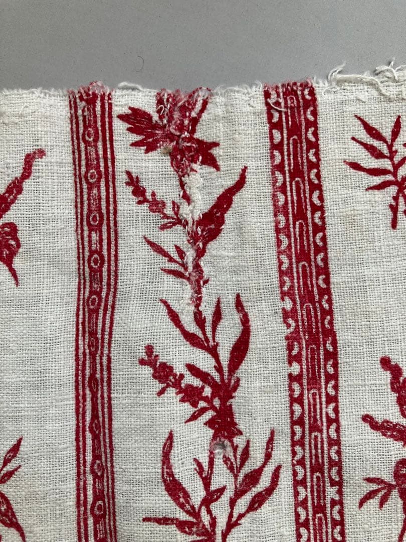 貴重　18世紀　オベルカンフ　ジュイ更紗　ハギレ5枚組　フランス　アンティーク