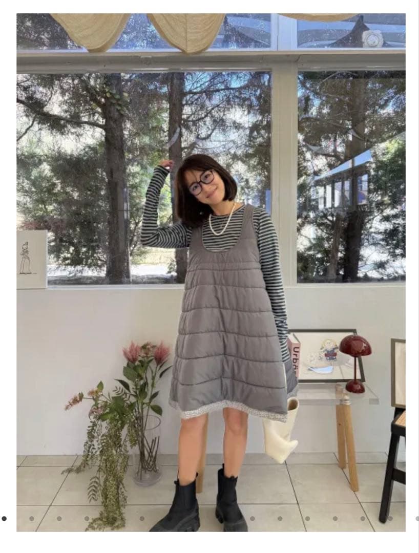 warmy tweed like Pandoro OPグレー　ロージーモンスター