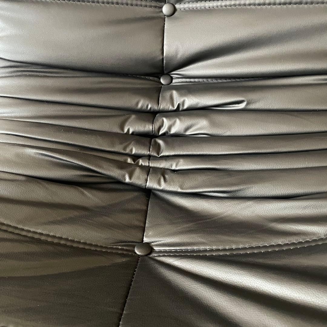 レザーソファ トーゴ風 ロースタイル 2人掛けソファ