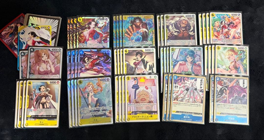 ワンピースカード 青黄ハンコック デッキ ドラシスリーブ