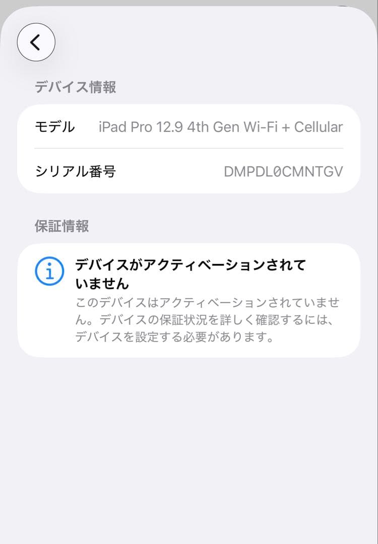 新品　iPad Pro 12.9インチ(第4世代) Cellular512GB