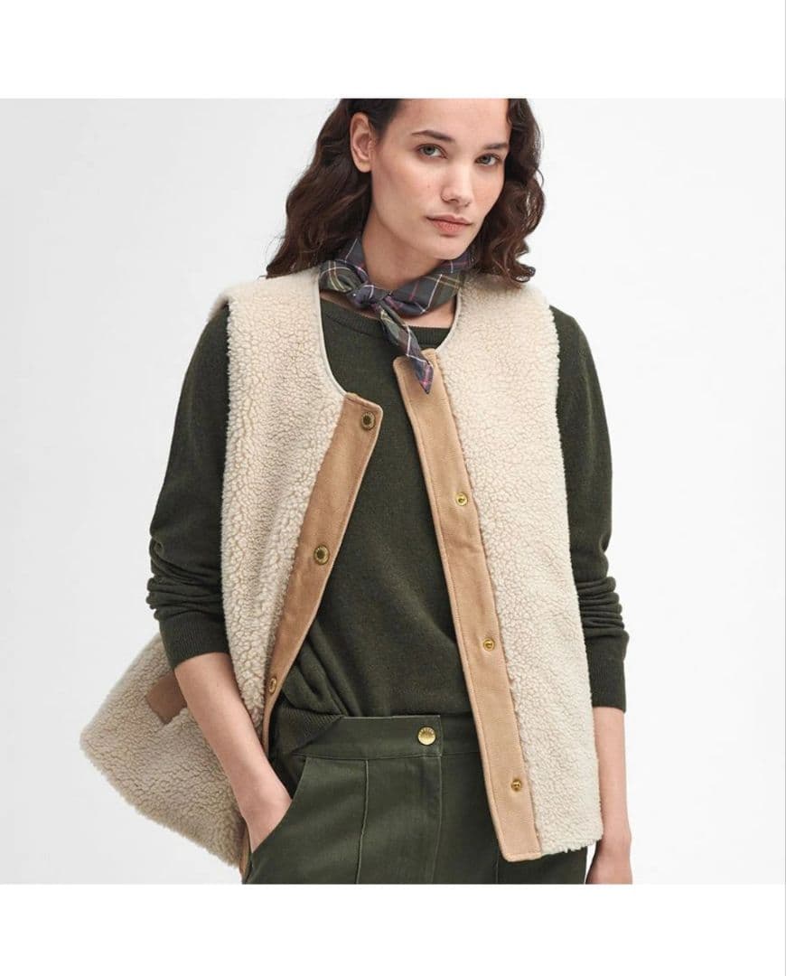 バブアー レディース ボア ライナー ベスト Barbour ノーカラー